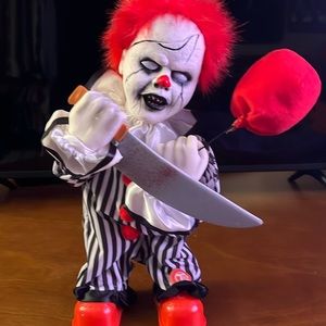 Spirit Halloween scary animated clown